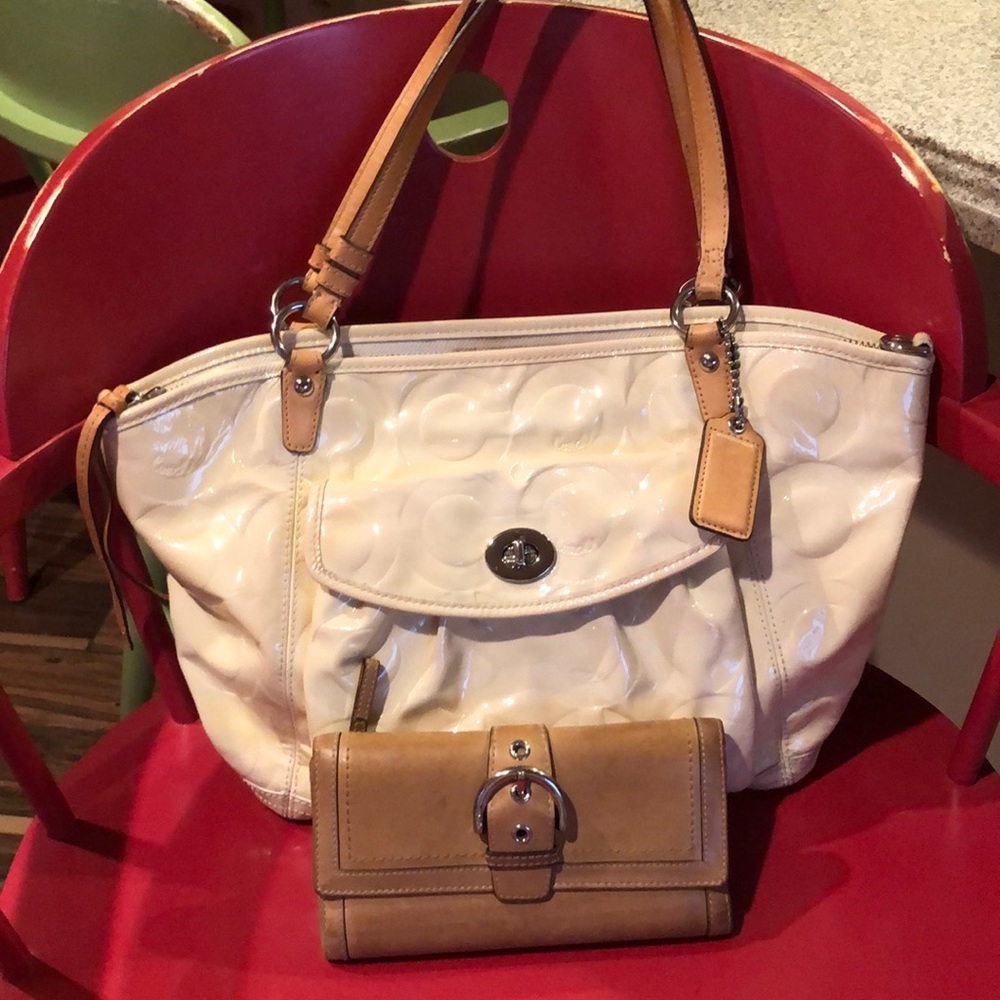 Coach purse & leather wallet